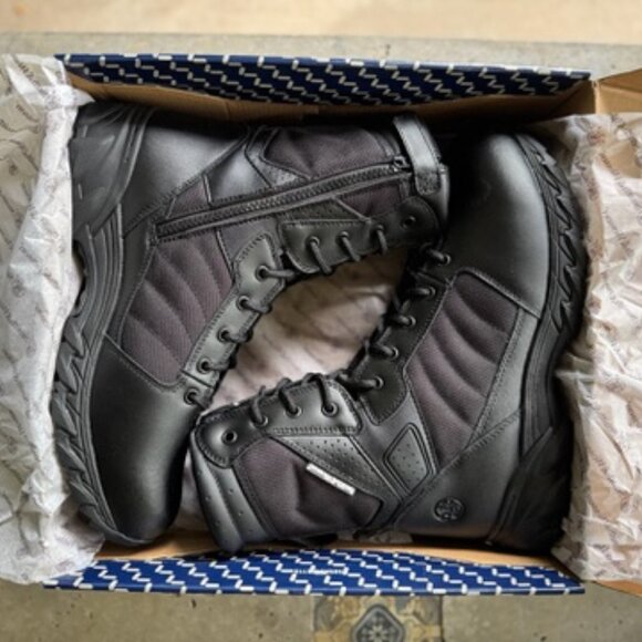 NWB Smith & Wesson Black Boots Breach 2.0 8" Side-Zip Size11 Wide SWB11011-100 - Picture 1 of 6